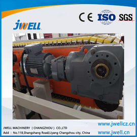 PVC WPC Plastic Profile Extrusion Line , Twin Screw Extruder Machine Popular Door Cover